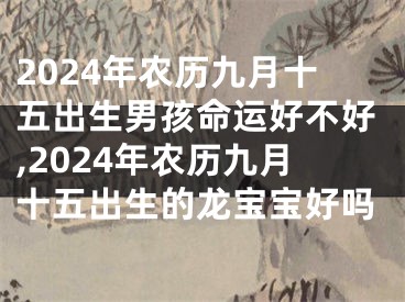 2024年农历九月十五出生男孩命运好不好,2024年农历九月十五出生的龙宝宝好吗