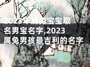 2023年属兔宝宝取名男宝名字,2023属兔男孩最吉利的名字