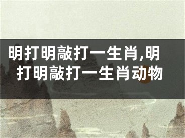 明打明敲打一生肖,明打明敲打一生肖动物