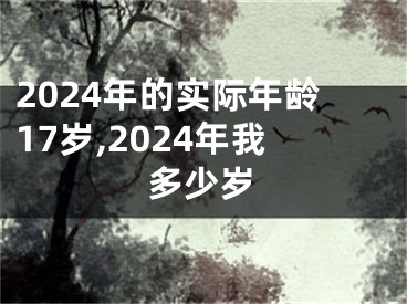 2024年的实际年龄17岁,2024年我多少岁