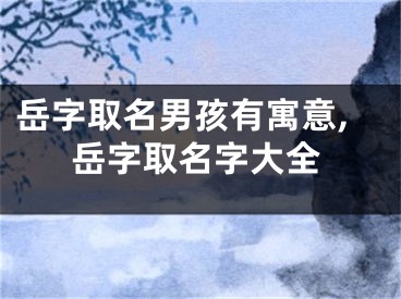 岳字取名男孩有寓意,岳字取名字大全