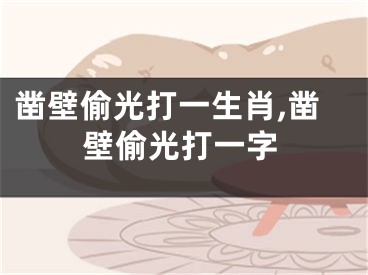 凿壁偷光打一生肖,凿壁偷光打一字