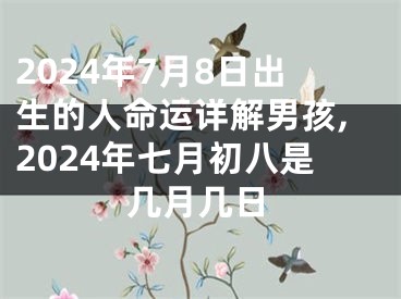 2024年7月8日出生的人命运详解男孩,2024年七月初八是几月几日