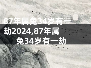 87年属兔34岁有一劫2024,87年属兔34岁有一劫