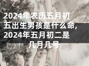 2024年农历五月初五出生男孩是什么命,2024年五月初二是几月几号