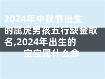 2024年中秋节出生的属虎男孩五行缺金取名,2024年出生的宝宝属什么命