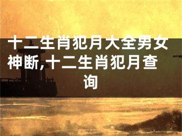 十二生肖犯月大全男女神断,十二生肖犯月查询