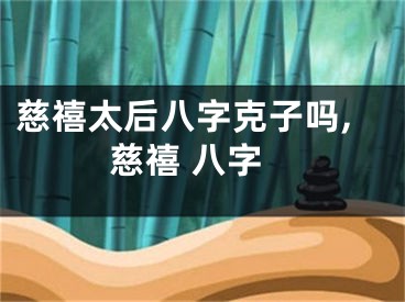 慈禧太后八字克子吗,慈禧 八字