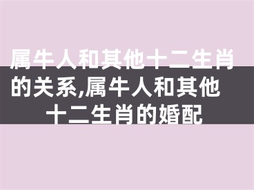 属牛人和其他十二生肖的关系,属牛人和其他十二生肖的婚配