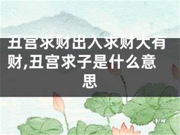 丑宫求财出入求财大有财,丑宫求子是什么意思