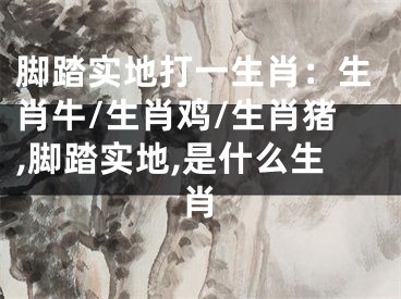 脚踏实地打一生肖：生肖牛/生肖鸡/生肖猪,脚踏实地,是什么生肖