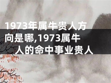 1973年属牛贵人方向是哪,1973属牛人的命中事业贵人