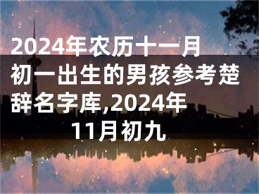 2024年农历十一月初一出生的男孩参考楚辞名字库,2024年11月初九