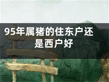 95年属猪的住东户还是西户好
