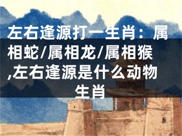 左右逢源打一生肖：属相蛇/属相龙/属相猴,左右逢源是什么动物生肖