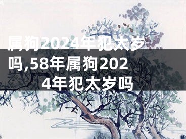 属狗2024年犯太岁吗,58年属狗2024年犯太岁吗