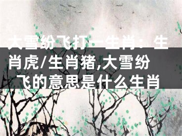 大雪纷飞打一生肖：生肖虎/生肖猪,大雪纷飞的意思是什么生肖