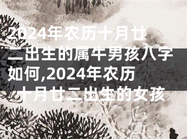 2024年农历十月廿二出生的属牛男孩八字如何,2024年农历十月廿二出生的女孩