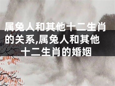 属兔人和其他十二生肖的关系,属兔人和其他十二生肖的婚姻