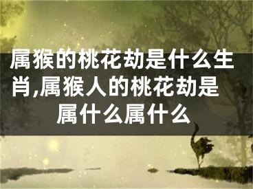 属猴的桃花劫是什么生肖,属猴人的桃花劫是属什么属什么