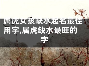 属虎女孩缺水起名最佳用字,属虎缺水最旺的字