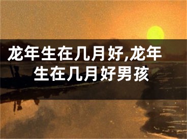龙年生在几月好,龙年生在几月好男孩