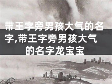 带王字旁男孩大气的名字,带王字旁男孩大气的名字龙宝宝