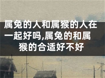 属兔的人和属猴的人在一起好吗,属兔的和属猴的合适好不好