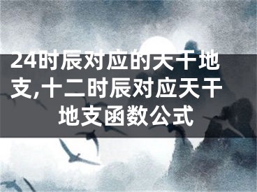 24时辰对应的天干地支,十二时辰对应天干地支函数公式