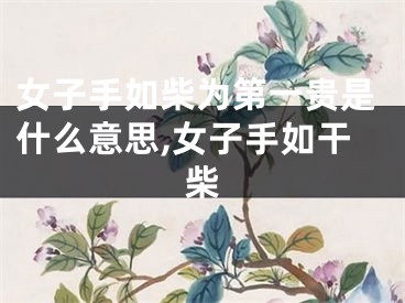 女子手如柴为第一贵是什么意思,女子手如干柴