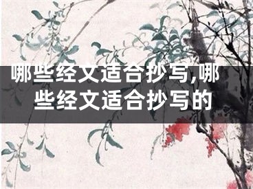 哪些经文适合抄写,哪些经文适合抄写的