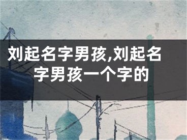 刘起名字男孩,刘起名字男孩一个字的