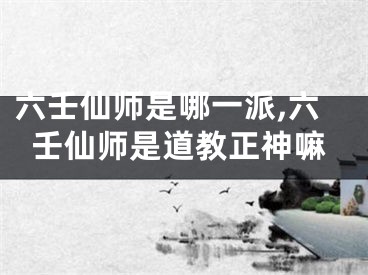 六壬仙师是哪一派,六壬仙师是道教正神嘛