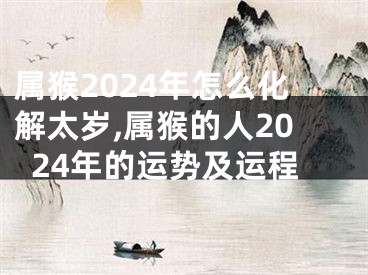 属猴2024年怎么化解太岁,属猴的人2024年的运势及运程