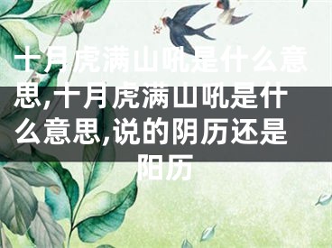 十月虎满山吼是什么意思,十月虎满山吼是什么意思,说的阴历还是阳历