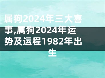 属狗2024年三大喜事,属狗2024年运势及运程1982年出生