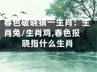 春色破晓猜一生肖：生肖兔/生肖鸡,春色报晓指什么生肖
