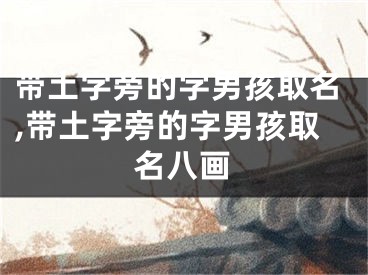 带土字旁的字男孩取名,带土字旁的字男孩取名八画