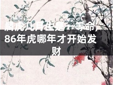 属虎几月生是一等命,86年虎哪年才开始发财