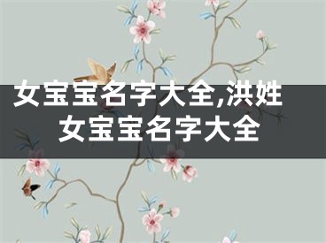 女宝宝名字大全,洪姓女宝宝名字大全