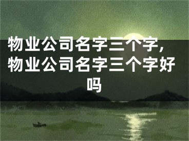 物业公司名字三个字,物业公司名字三个字好吗