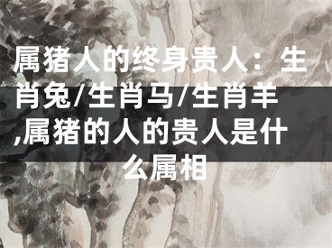 属猪人的终身贵人：生肖兔/生肖马/生肖羊,属猪的人的贵人是什么属相
