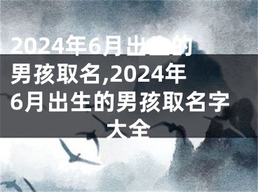 2024年6月出生的男孩取名,2024年6月出生的男孩取名字大全