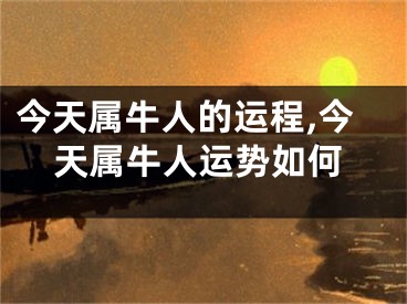 今天属牛人的运程,今天属牛人运势如何