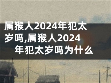 属猴人2024年犯太岁吗,属猴人2024年犯太岁吗为什么