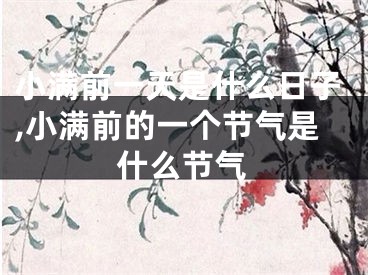 小满前一天是什么日子,小满前的一个节气是什么节气