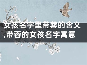 女孩名字里带蓉的含义,带蓉的女孩名字寓意