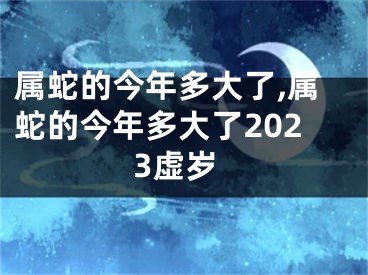 属蛇的今年多大了,属蛇的今年多大了2023虚岁