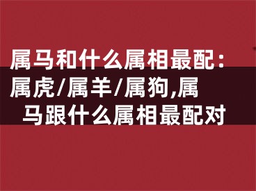 属马和什么属相最配：属虎/属羊/属狗,属马跟什么属相最配对