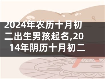 2024年农历十月初二出生男孩起名,2014年阴历十月初二
